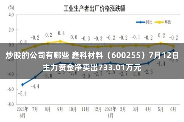 炒股的公司有哪些 鑫科材料（600255）7月12日主力资金净卖出733.01万元