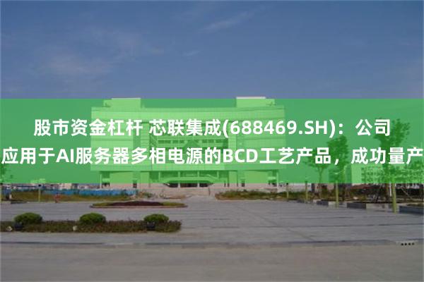 股市资金杠杆 芯联集成(688469.SH)：公司应用于AI服务器多相电源的BCD工艺产品，成功量产