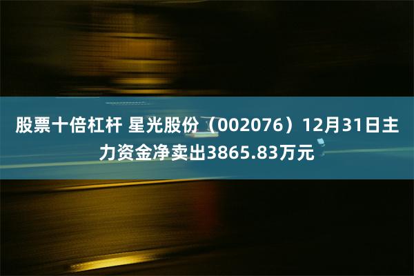 股票十倍杠杆 星光股份（002076）12月31日主力资金净卖出3865.83万元